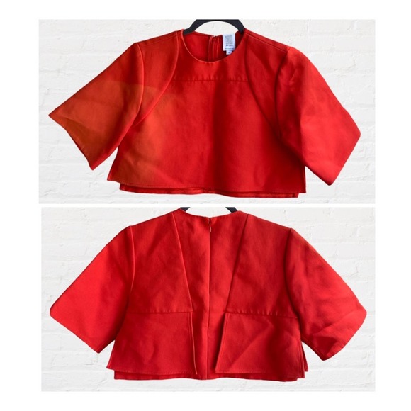 rosie assoulin Tops - Rossi Assoulin orange cropped blouse
